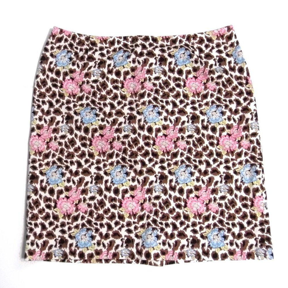 Nicole Miller Print Cotton Skirt sz 12